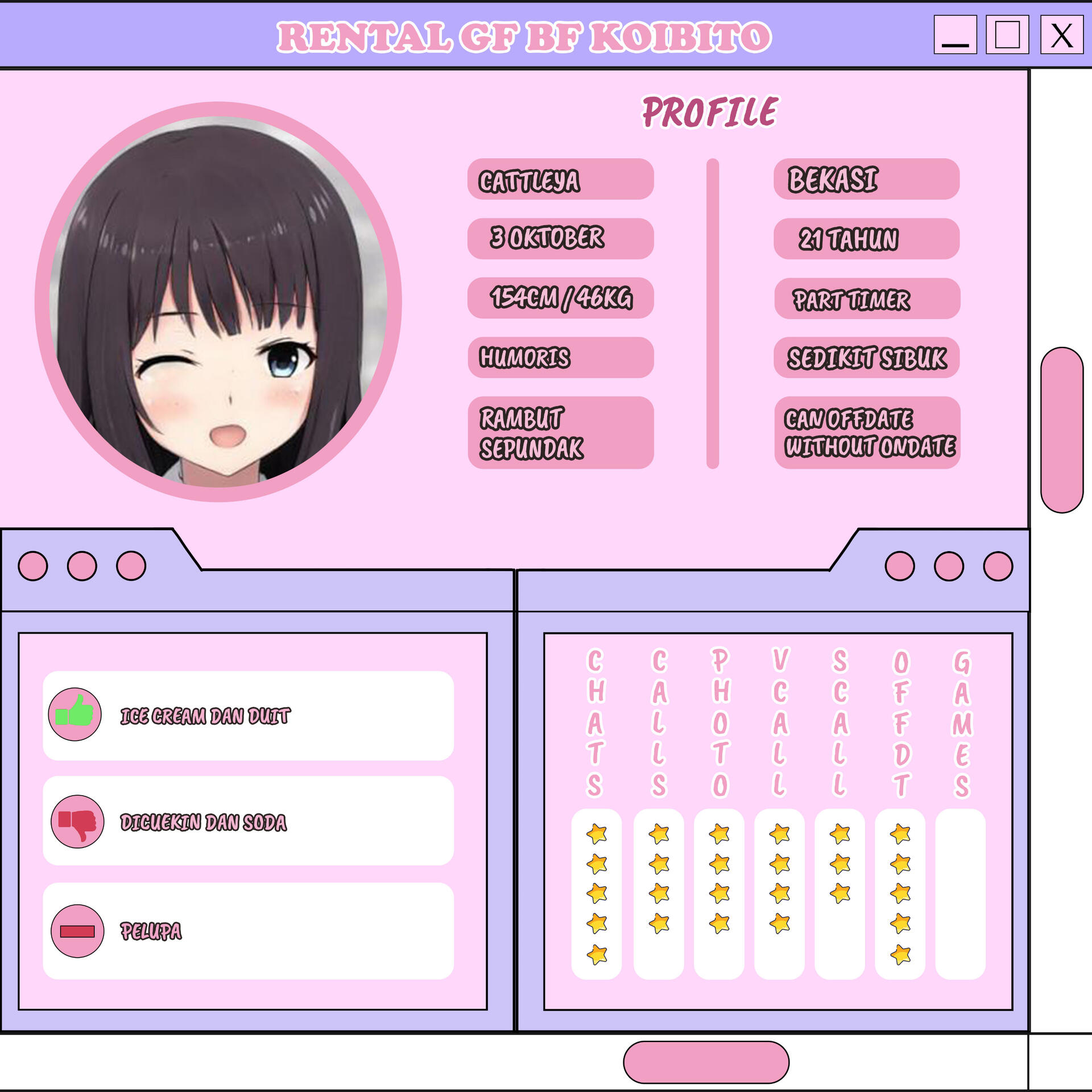 Rental Pacar Cattleya